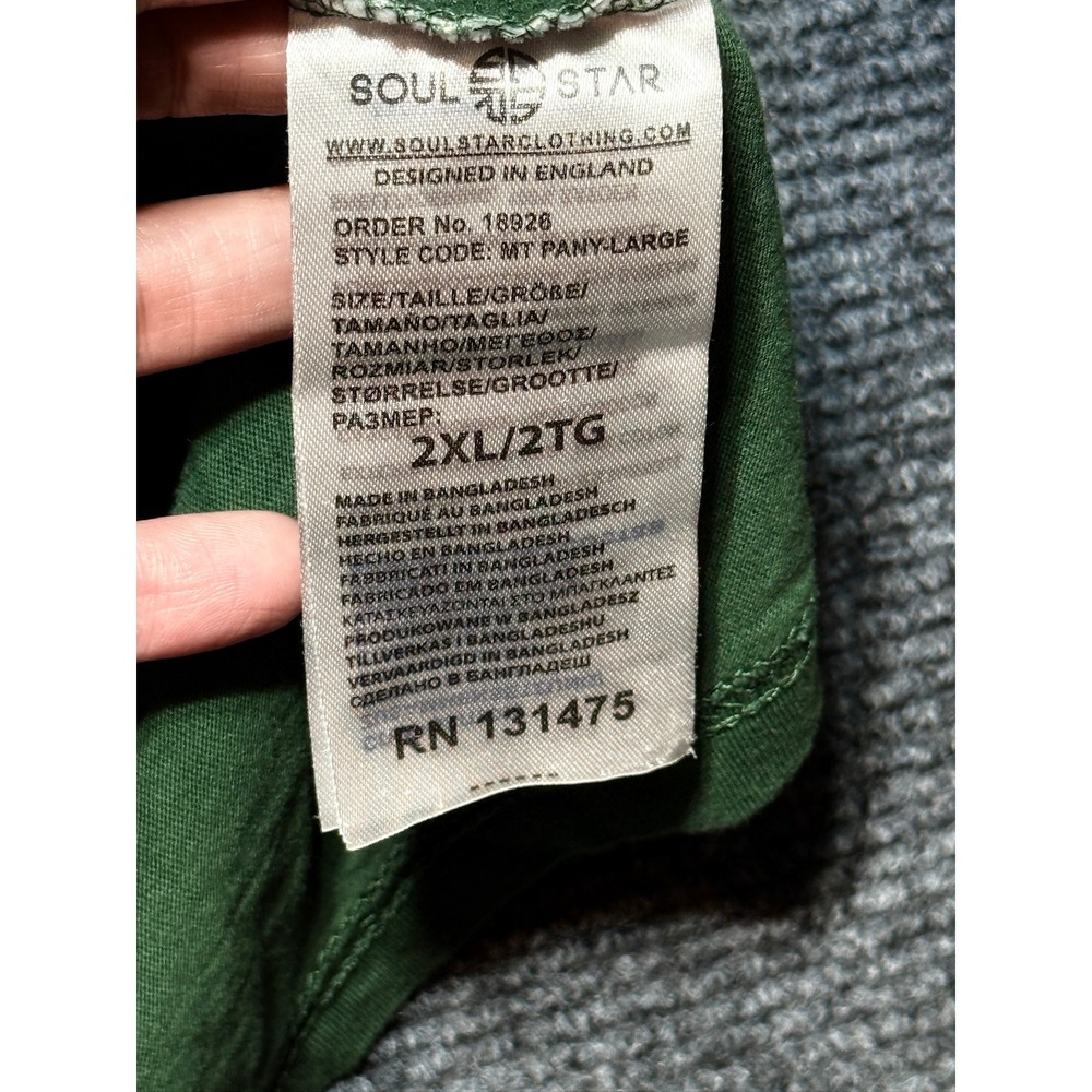 Soul Star Tokyo Japan Graphic Tee Mens 2XL Green Cranes Mountain MT PANY-LARGE - Picture 5 of 10